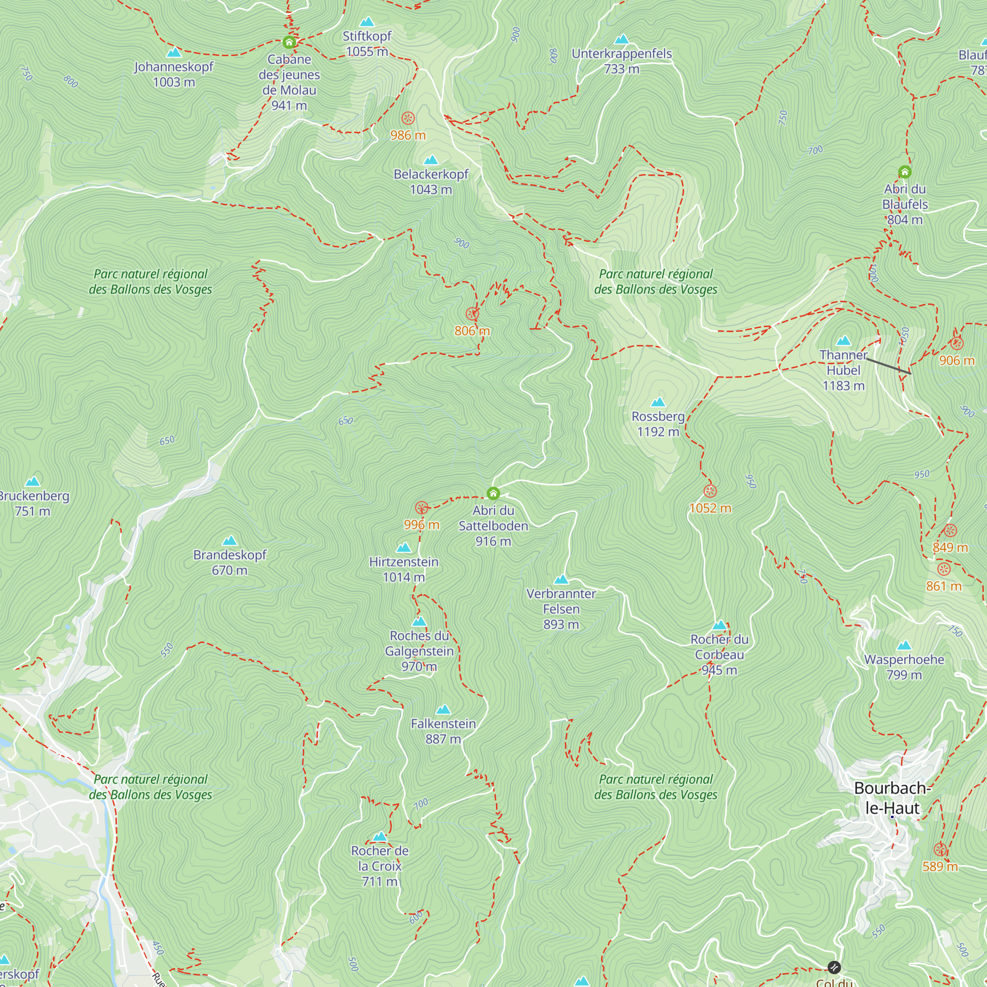 Abri du Sattelboden map