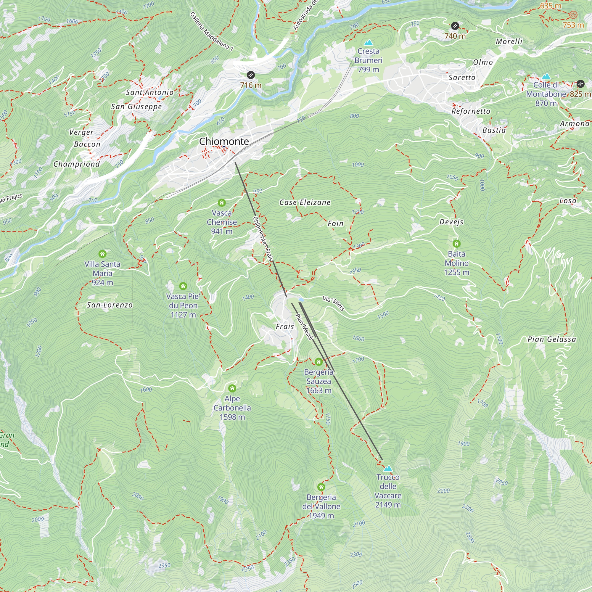 Primo Sole map