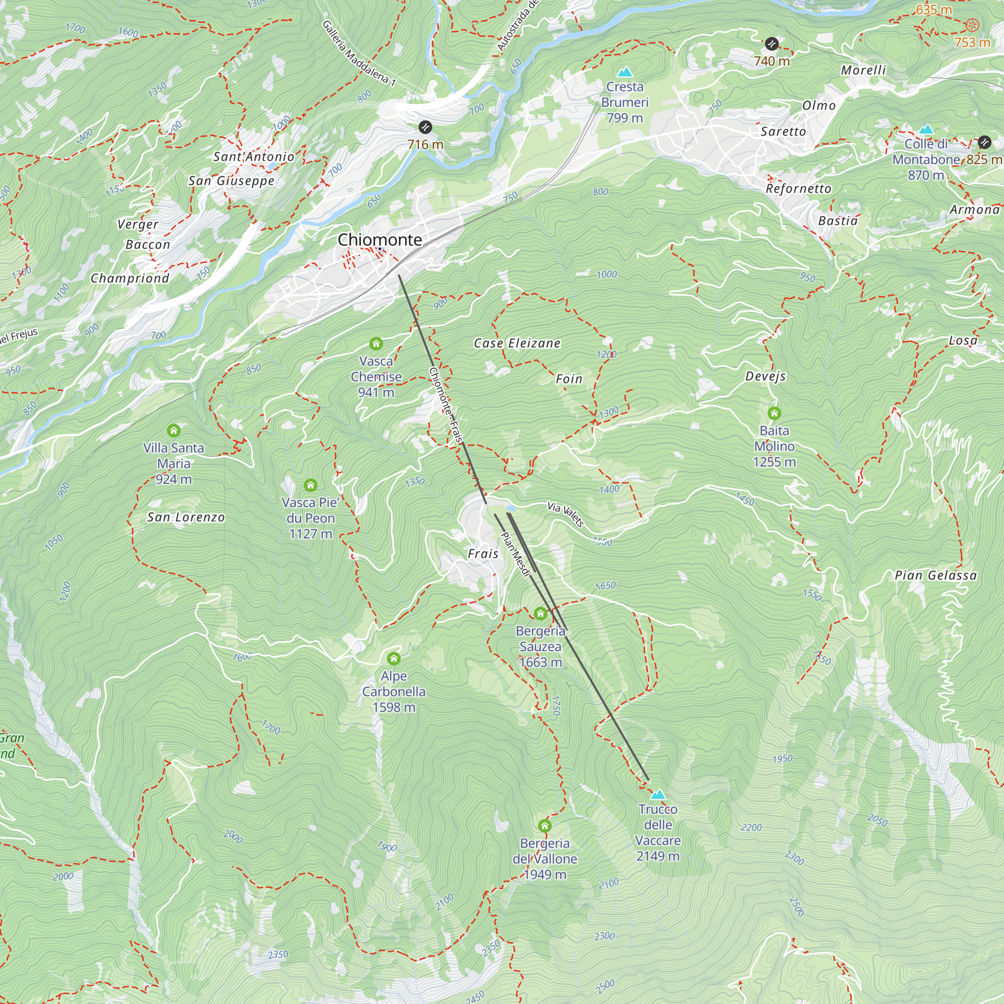 Primo Sole map