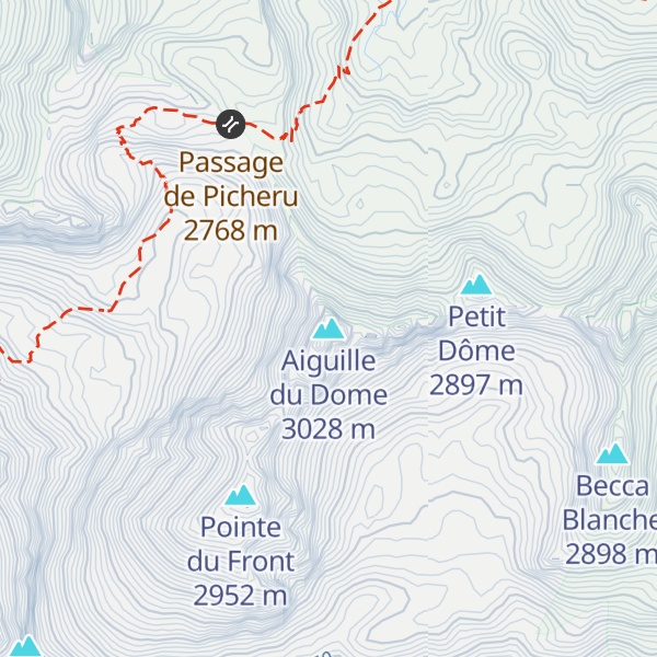 Map of Aiguille du Dome