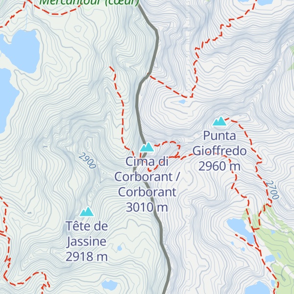 Map of Cima di Corborant / Corborant