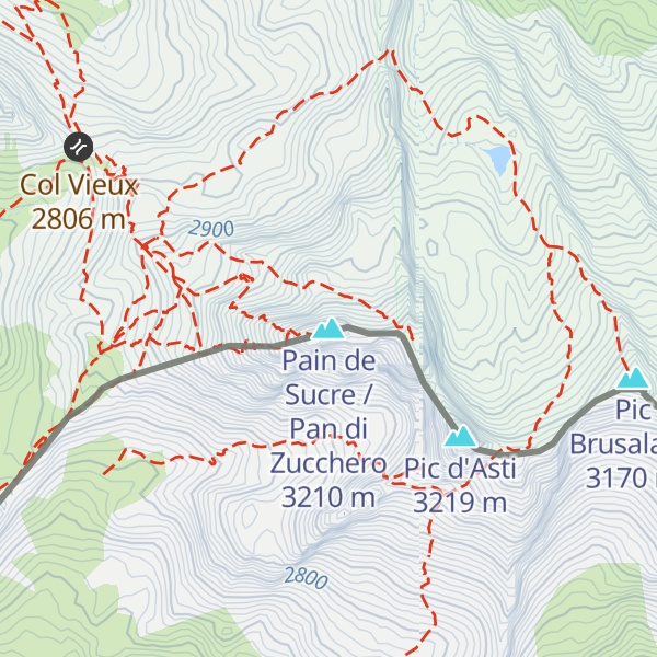 Map of Pain de Sucre / Pan di Zucchero