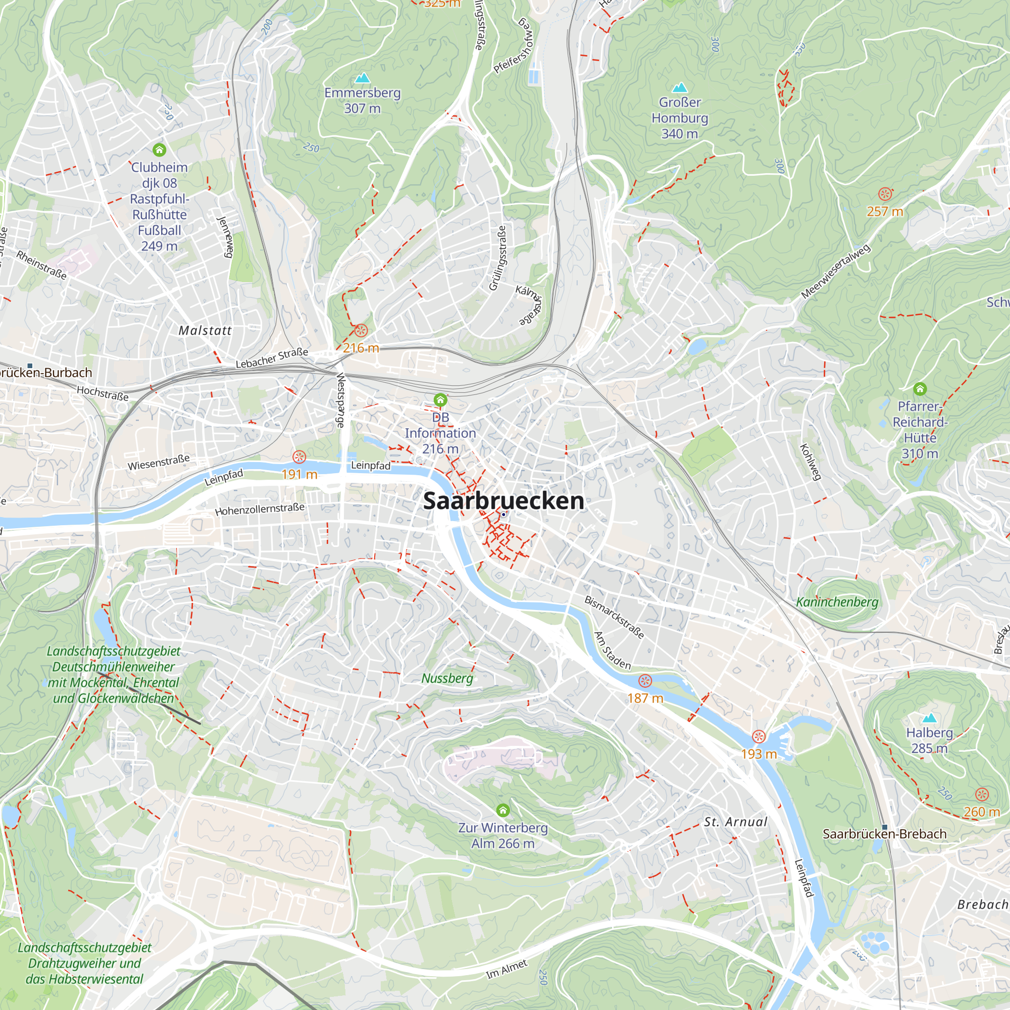 Tourist Information im Rathaus map