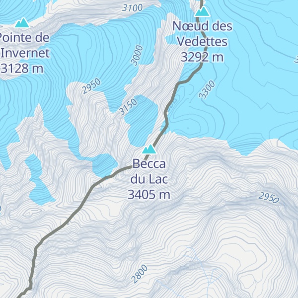 Map of Becca du Lac