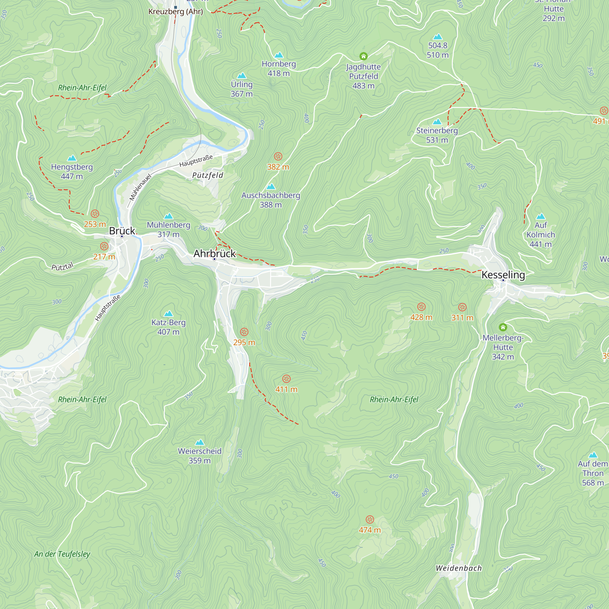 Denner Hütte map