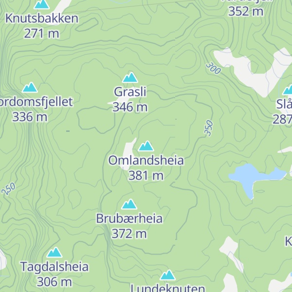 Map of Omlandsheia