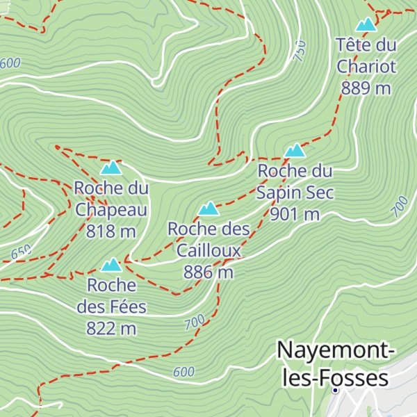 Map of Roche des Cailloux