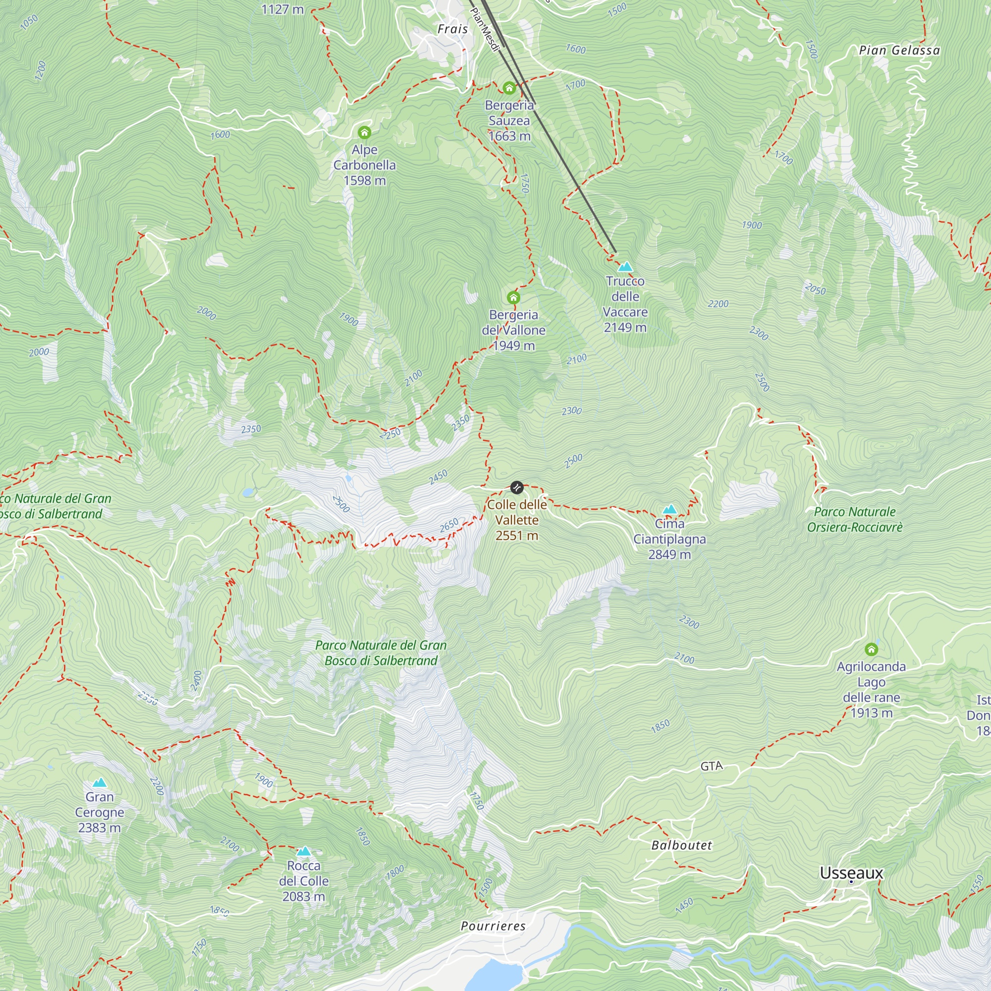 Ricovero 2 del Colle delle Vallette map