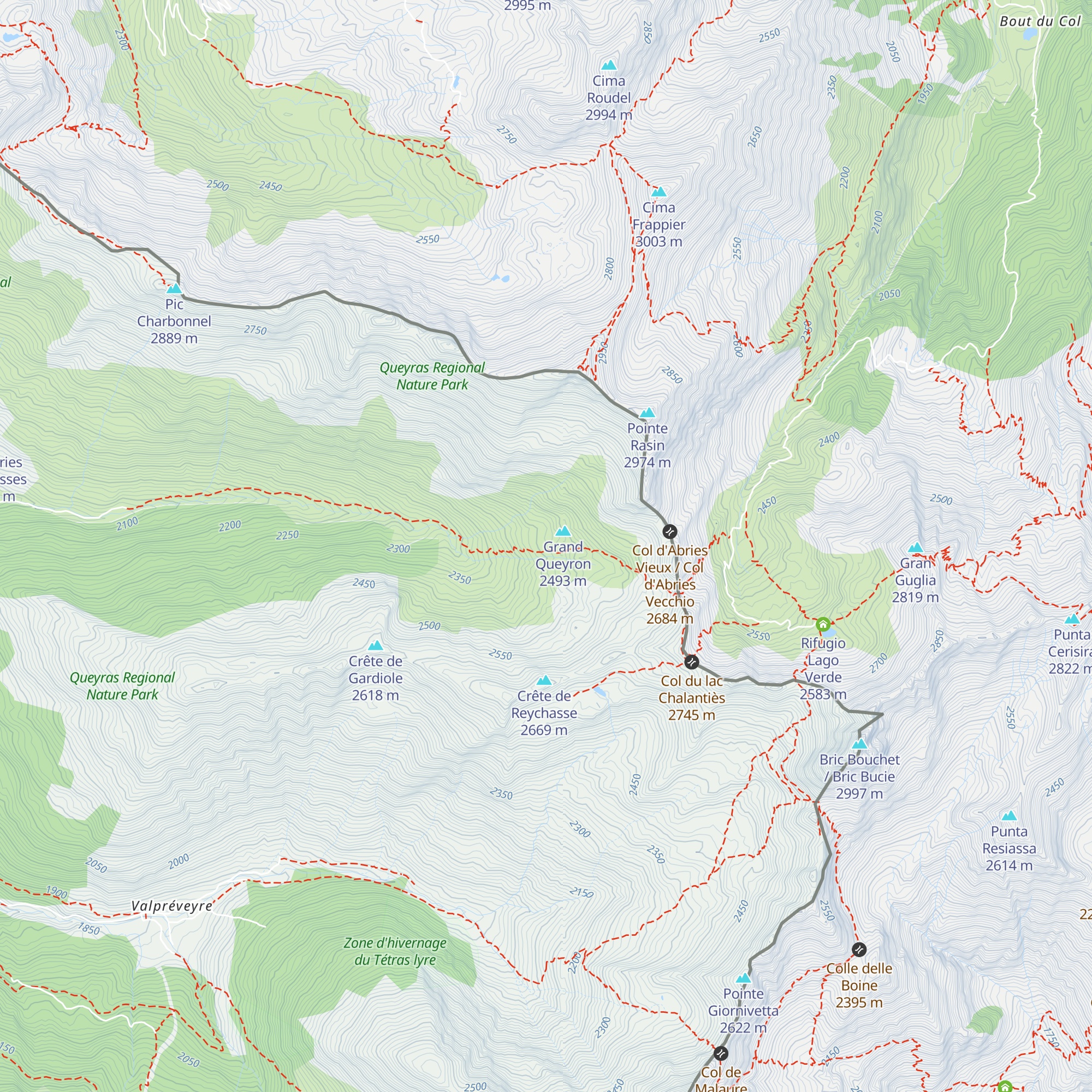 Bergerie du col St Martin map