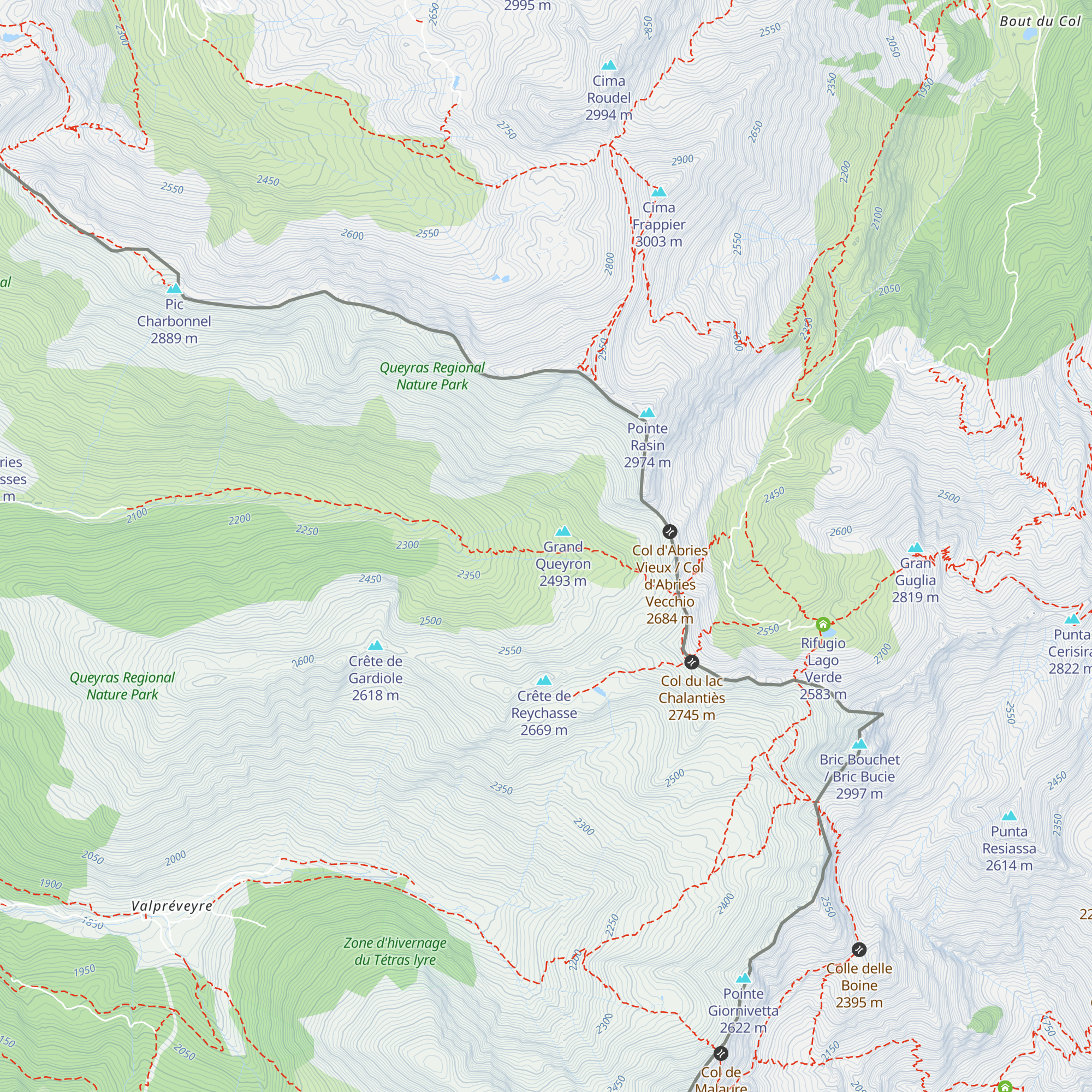 Bergerie du col St Martin map
