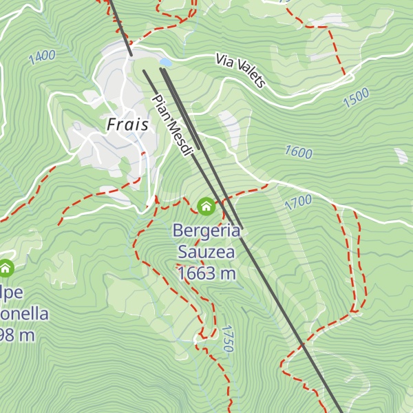 Map of Bergeria Sauzea