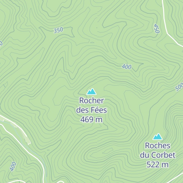 Map of Rocher des Fées