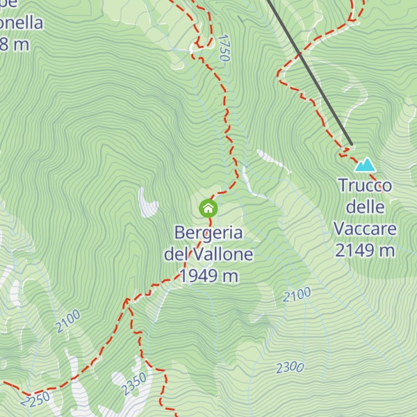 Map of Bergeria del Vallone