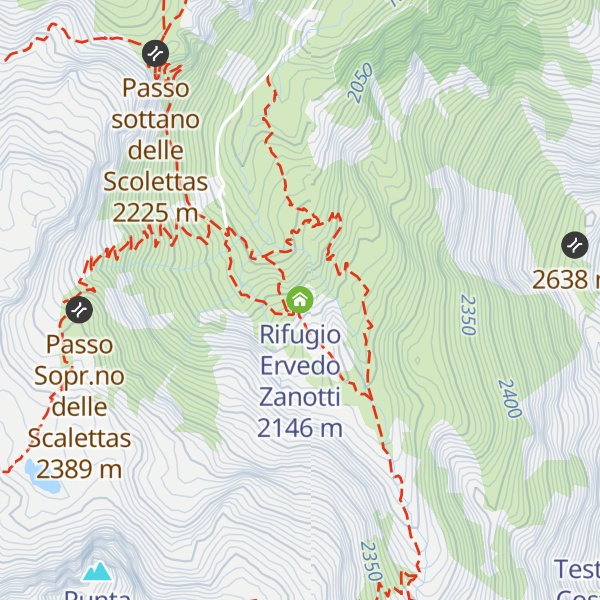 Map of Rifugio Ervedo Zanotti