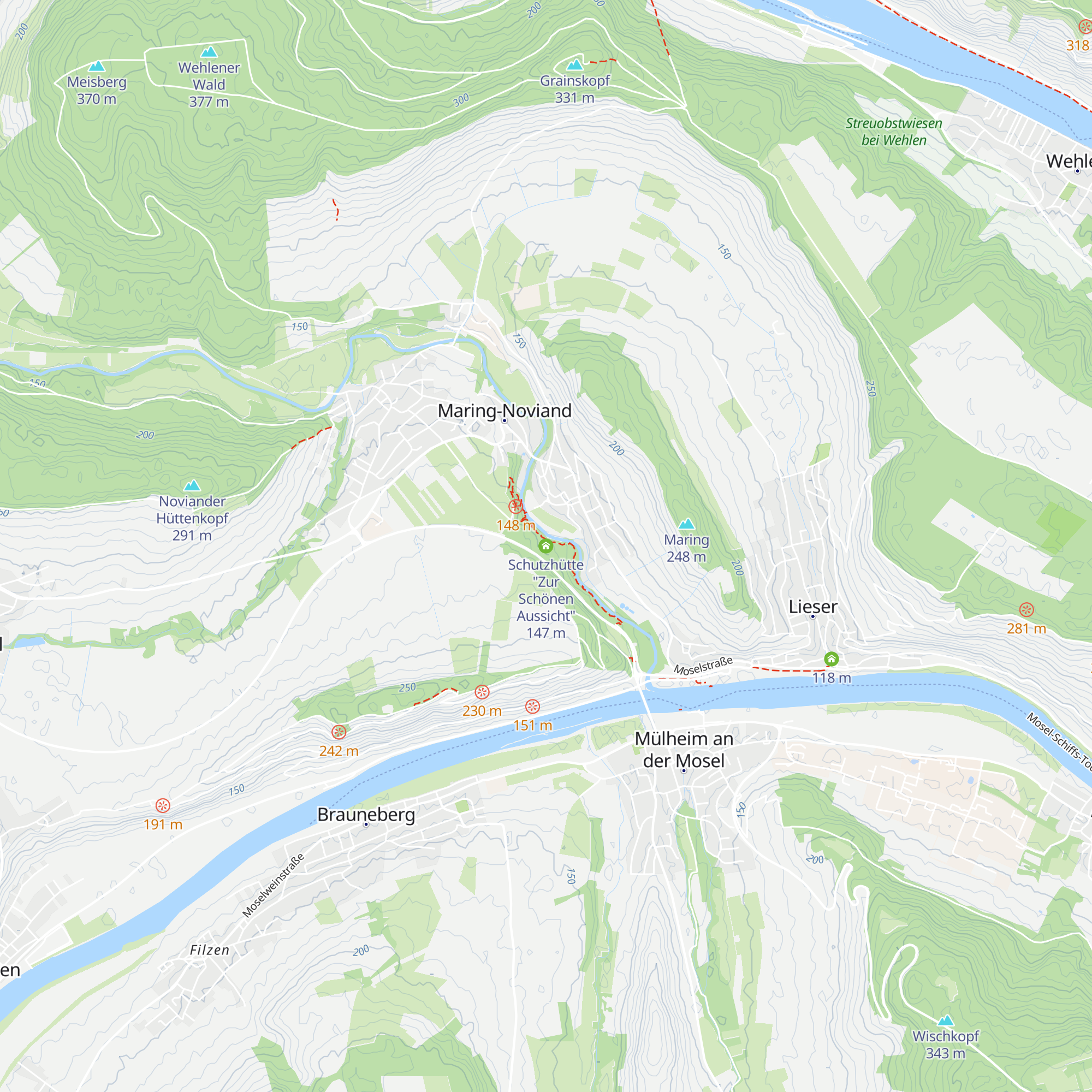 Schutzhütte "Zur Schönen Aussicht" map