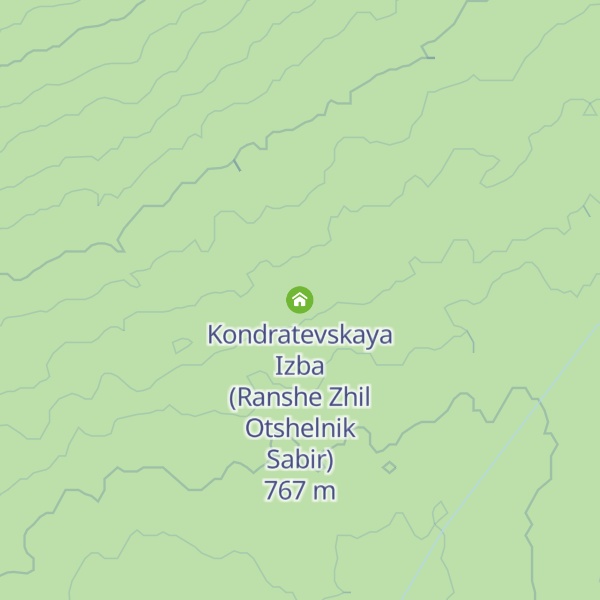 Map of Kondratevskaya Izba (Ranshe Zhil Otshelnik Sabir)