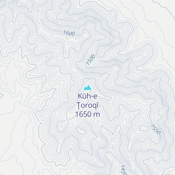 Map of Kūh-e Ţoroqī