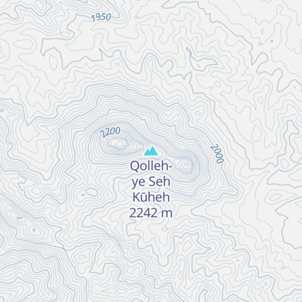 Map of Qolleh-ye Seh Kūheh