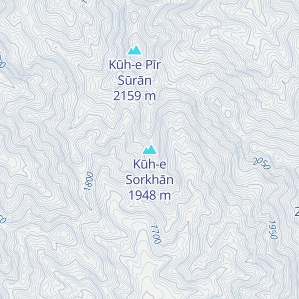 Map of Kūh-e Sorkhān