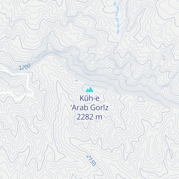 Map of Kūh-e ‘Arab Gorīz
