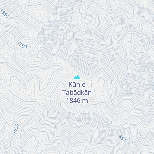 Map of Kūh-e Tabādkān