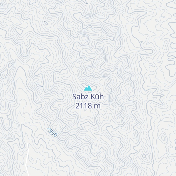 Map of Sabz Kūh