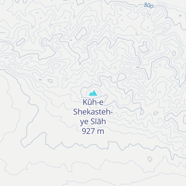 Map of Kūh-e Shekasteh-ye Sīāh