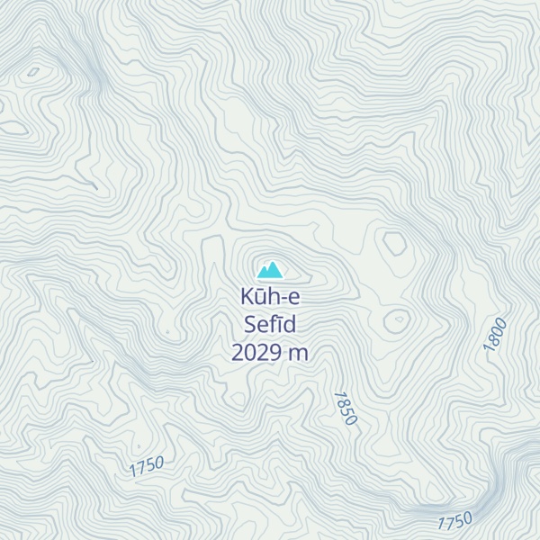 Map of Kūh-e Sefīd