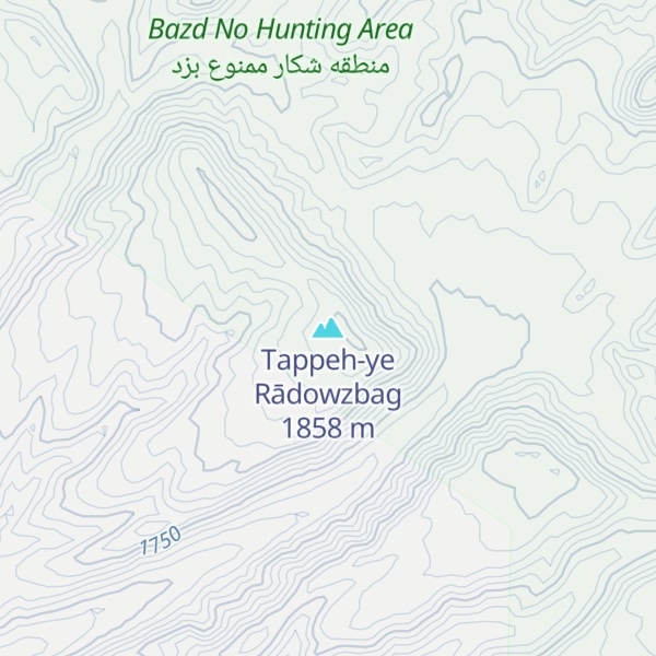 Map of Tappeh-ye Rādowzbag