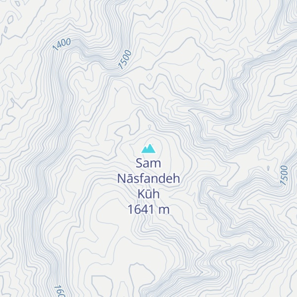 Map of Sam Nāsfandeh Kūh