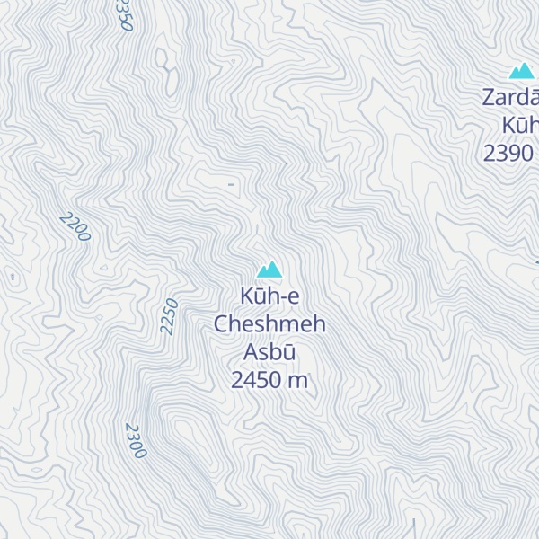 Map of Kūh-e Cheshmeh Asbū