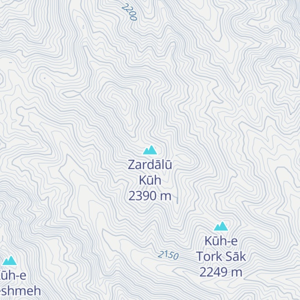 Map of Zardālū Kūh