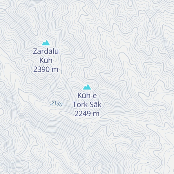 Map of Kūh-e Tork Sāk