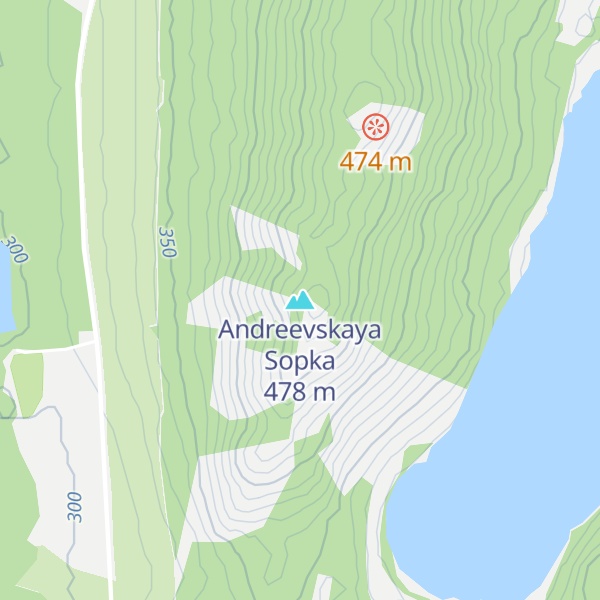 Map of Andreevskaya Sopka