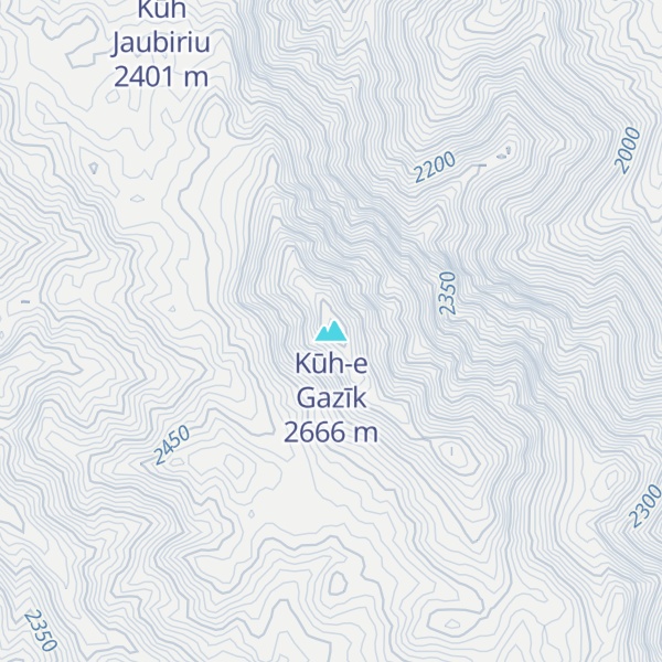 Map of Kūh-e Gazīk