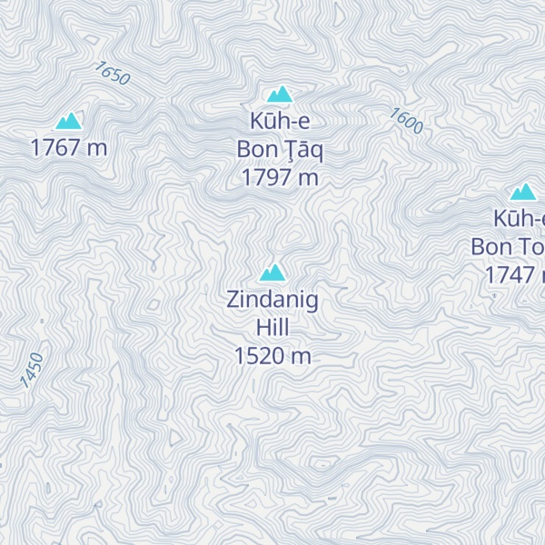 Map of Zindanig Hill