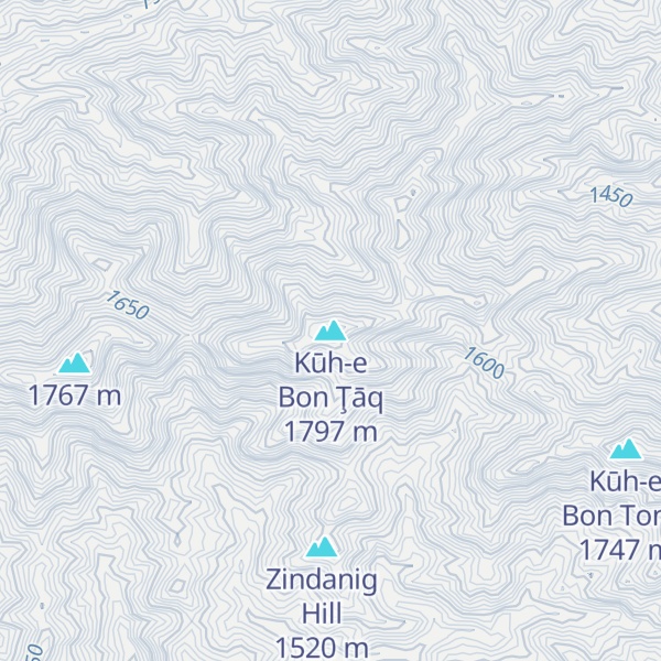 Map of Kūh-e Bon Ţāq