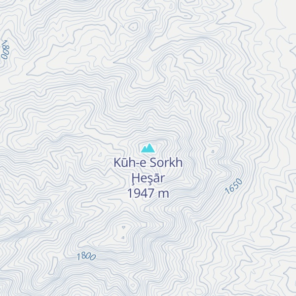 Map of Kūh-e Sorkh Ḩeşār
