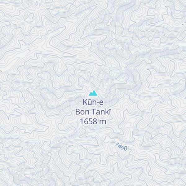 Map of Kūh-e Bon Tankī