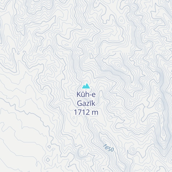 Map of Kūh-e Gazīk