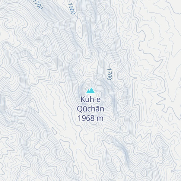 Map of Kūh-e Qūchān