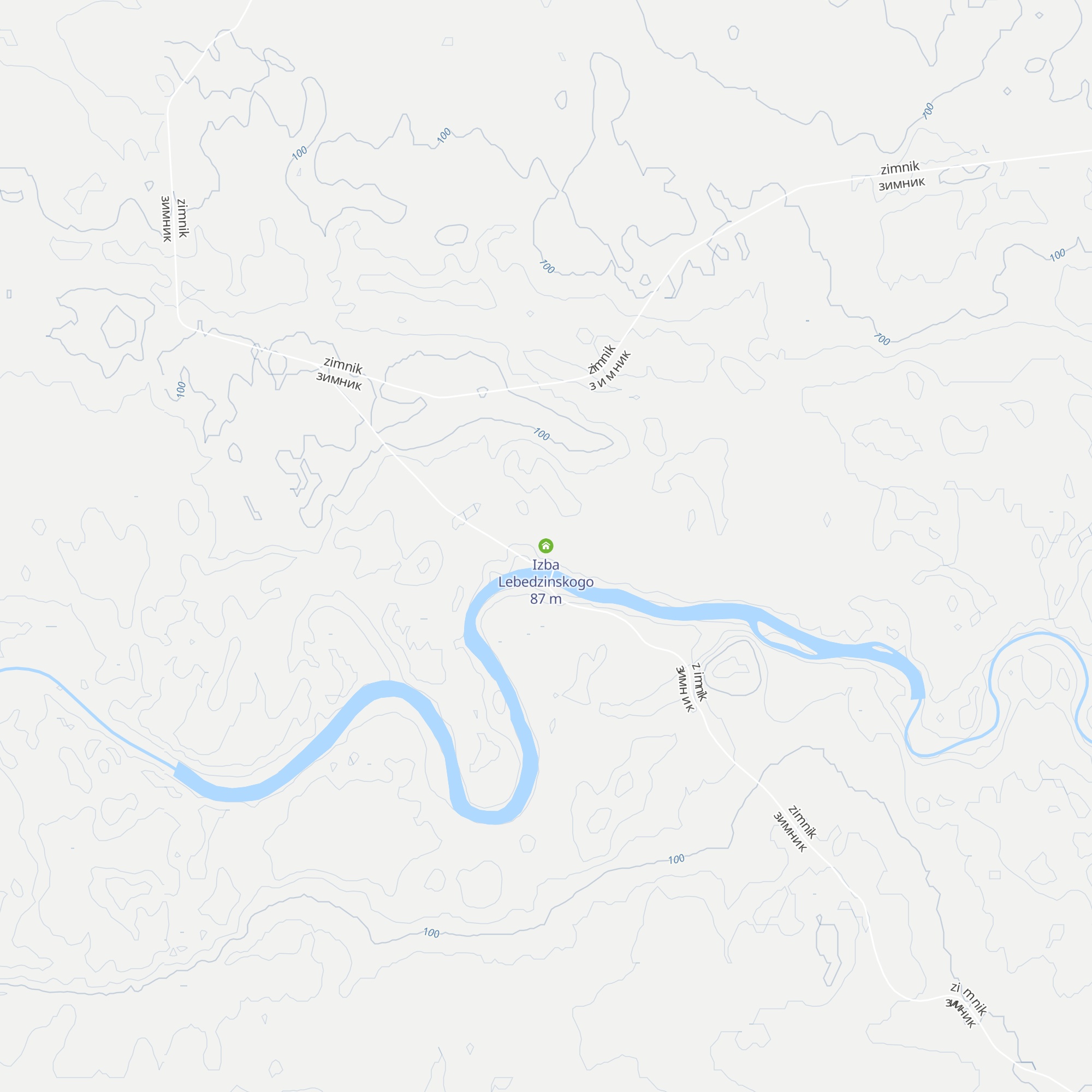 Izba Lebedzinskogo map