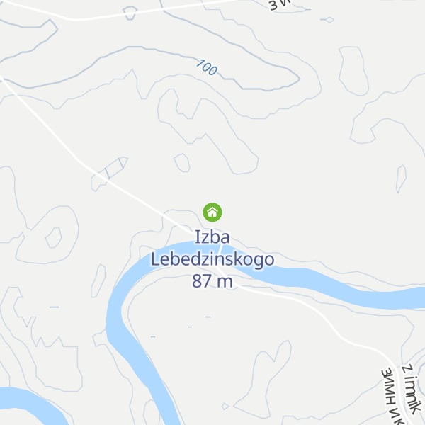 Map of Izba Lebedzinskogo