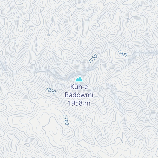 Map of Kūh-e Bādowmī