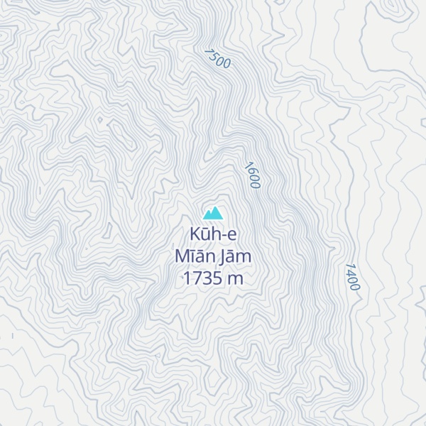 Map of Kūh-e Mīān Jām