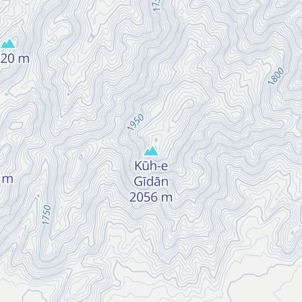 Map of Kūh-e Gīdān