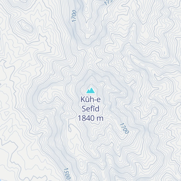 Map of Kūh-e Sefīd