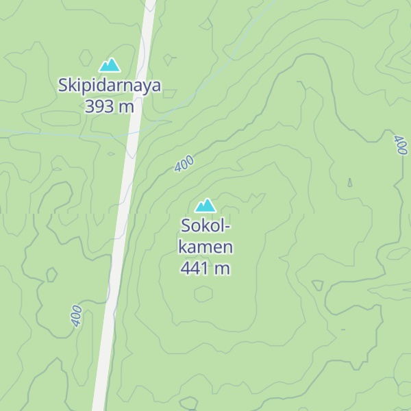 Map of Sokol-kamen