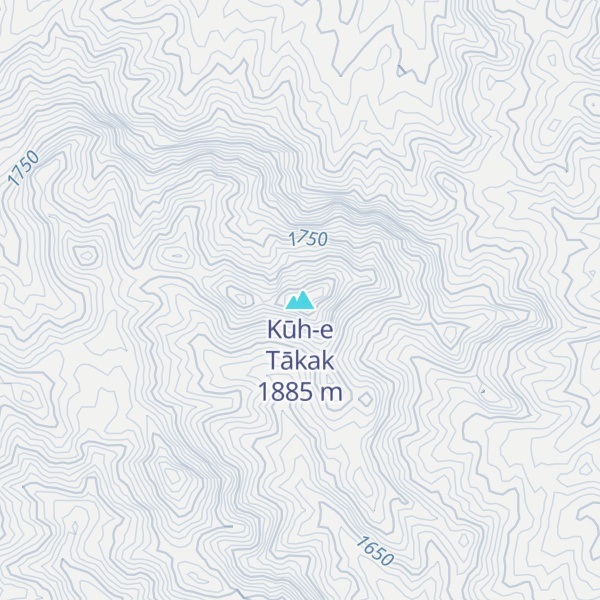 Map of Kūh-e Tākak