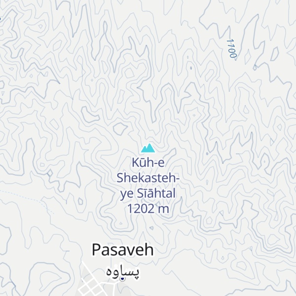 Map of Kūh-e Shekasteh-ye Sīāhtal